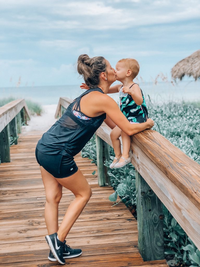 As moms we are always on the go and a swimsuit that can be worn to the beach and run errands with out a cover up is a bonus!